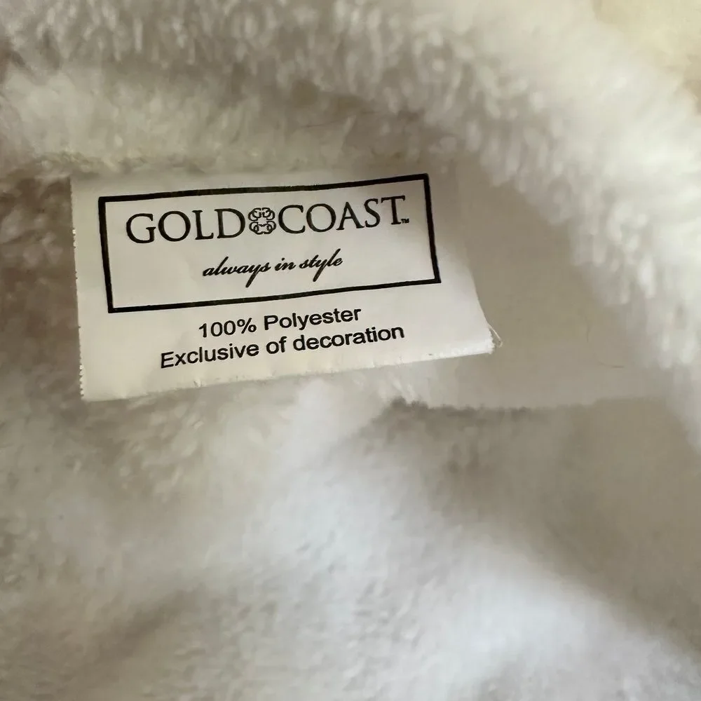 Gold Coast White Bear Lovey Stars 14” Security Blanket Plush Teddy Baby